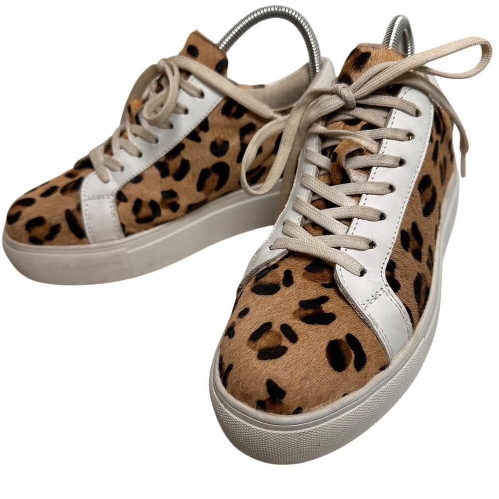 Myra Bag Sz‎ 7.5 38 Leopard Hairon Leather Platform Sneakers - Picture 13 of 15